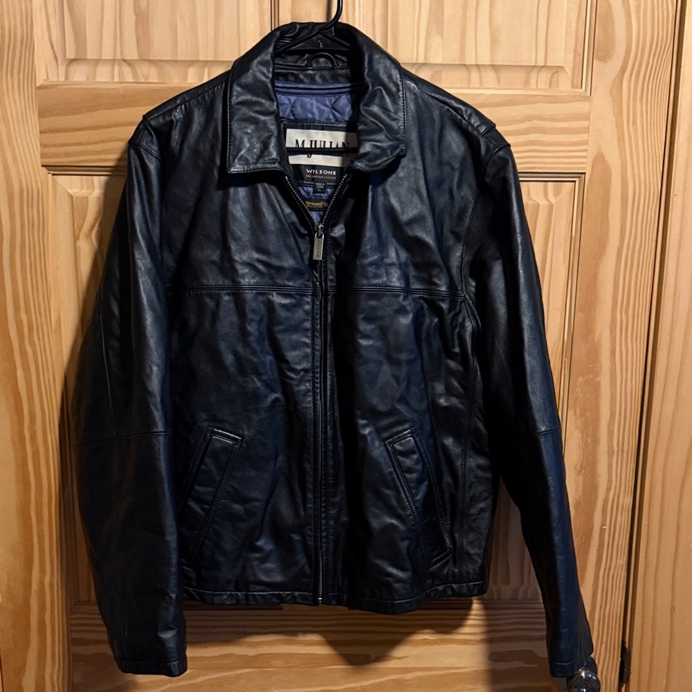 Vintage 2000s Wilsons Leather Men's Black Jacket